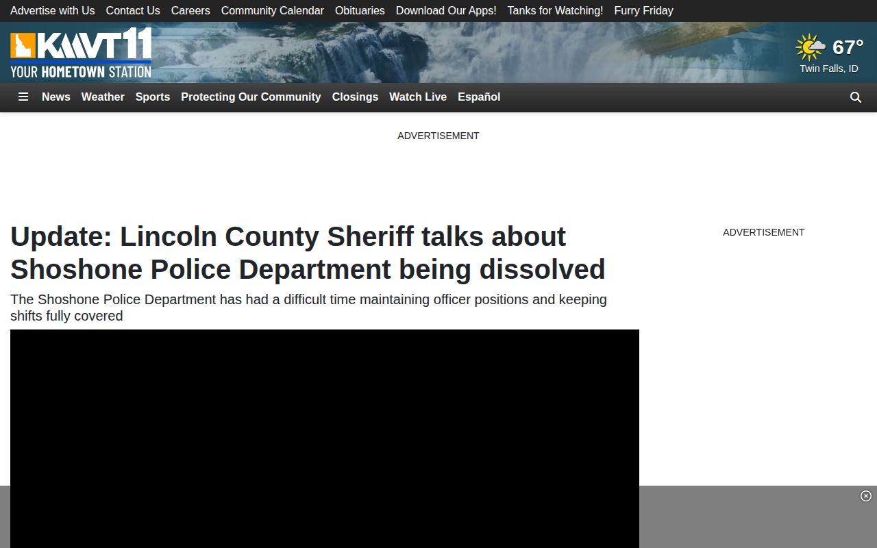 KMVT report about the Shoshone police transition affecting recent arrest records